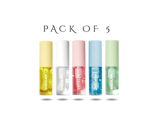SheGlam Lip Oil Full Set (Pack Of 5)